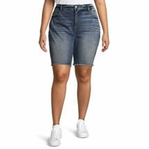 Terra &amp; Sky Women&#39;s Plus Size 26W Bermuda Shorts with Frayed Hem (LOC G-18) - £18.98 GBP