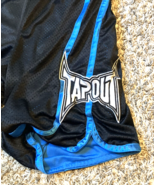 Vintage Tapout Shorts Mens Medium Black Blue Basketball Dazzle Athletic ... - £21.37 GBP