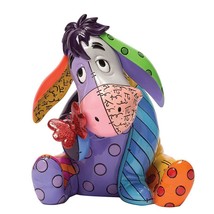 Disney Britto Eeyore Figurine Winnie the Pooh Hand Painted Stone Resin 6&quot; High - £78.10 GBP