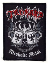 Tankard Alcoholic Metal  Sew On Woven / Printed Patch 3&quot; x 4&quot; - £4.53 GBP