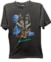 Gatlinburg TN Wolves Howl At Moon T-Shirt Black Size L Sherry&#39;s Best Wolf  - £35.52 GBP
