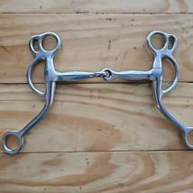 Training Bit 4 Rein 5" Mouth Stainless Steel Broken Mouth Bit Pre-Owned ... image 2
