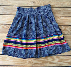 blue rain NWT women’s a line patterned skirt size M Blue K9 - £18.30 GBP