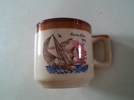 000 Vintage Ocean City Maryland Coffe Mug Stoneware Style Sailboats SeaG... - $7.99