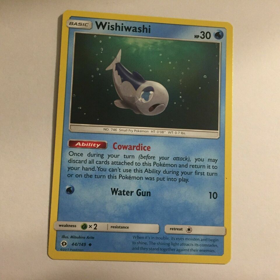 2016 Wishiwashi Pokemon Basic Rare Card 44/149 - $2.84