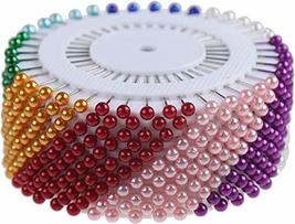 PG COUTURE Pearl Head Pins Steel Multicolored (8 Colours) Pearl Head Pins for Ta - £10.66 GBP