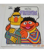 Vintage Playskool 315-17 Sesame Street &quot;WE&#39;RE FRIENDS&quot; Wooden Frame Puzz... - $655.16 MXN