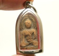 Thai Antique Amulet Pendant Lord Buddha Enlightened Good Luck Success &amp; Peaceful - £31.09 GBP