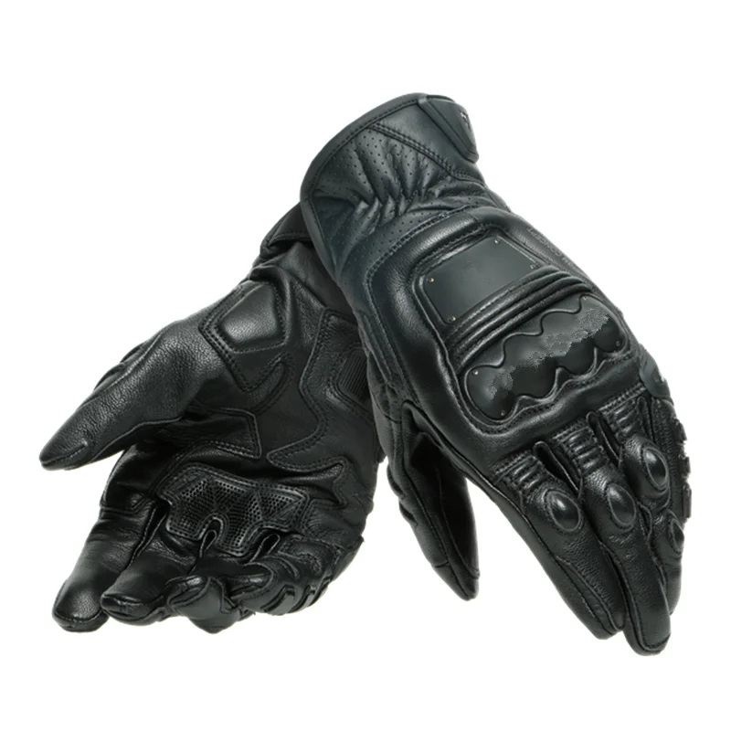 New In 2 Colors Genuine Leather 4 STROKE 2 Motorcycle Gloves  Touch Screen - £64.15 GBP
