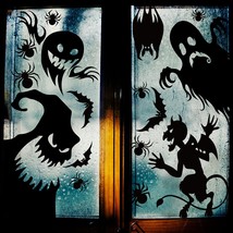 Halloween Window Cling Sticker,Giant Spooky Monster Silhouette Window De... - £16.46 GBP