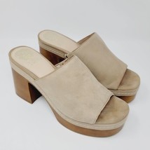 Vince Camuto Womens Mayaly Clogs Size 8M Taupe Suede Shoes - £25.87 GBP