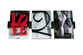 Love to Dance Framed Ballet Releve Pointe Photograph Word Letter Art Home Decor - £23.58 GBP