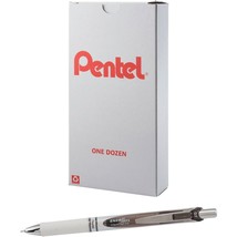 Pentel EnerGel Pearl Gel Pens Black Ink Dozen BLN77PW-A - £35.34 GBP