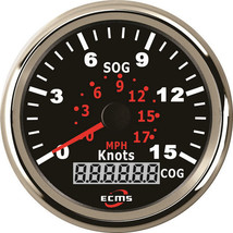 Marine Boat Auto GPS Speedometer Speed Meter Gauge 85mm 15Knots 9-32V 316L Bezel - $65.99