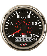 Marine Boat Auto GPS Speedometer Speed Meter Gauge 85mm 15Knots 9-32V 31... - $90.25 CAD