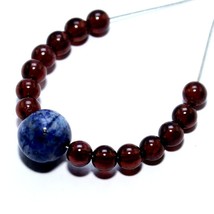 Lapis Lazuli Garnet Round Beads Briolette Natural Loose Gemstone Making ... - £5.34 GBP