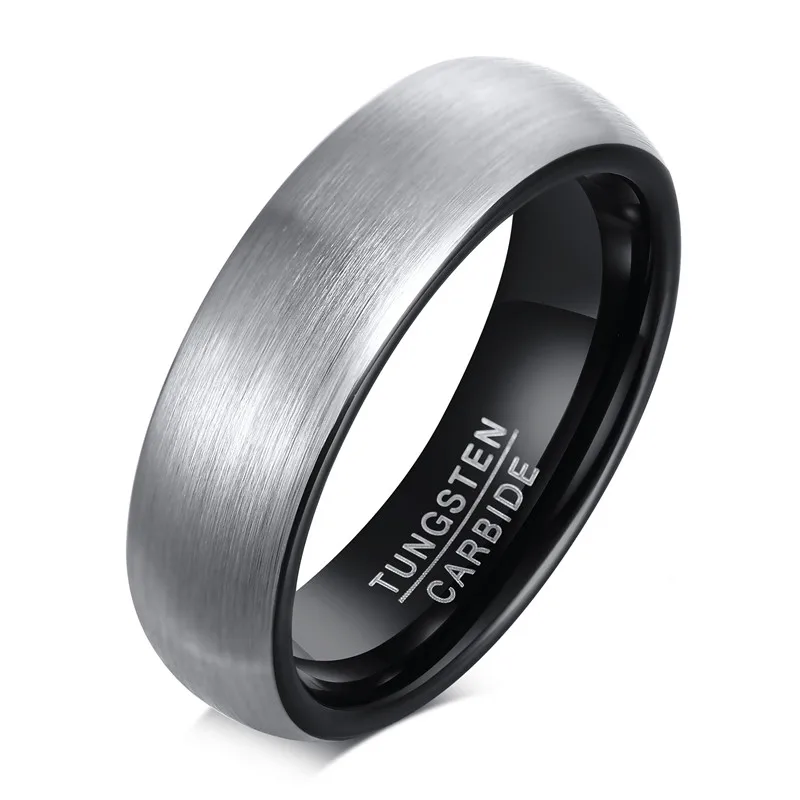 New Fashion 100% Tungsten Carbide Wedding Male Ring Jewelry Punk Vintage Black S - £20.21 GBP