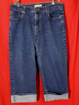 Levis 515 Jean Womens 10 Cuffed Capri Denim Stretch Pant 19&quot; inseam Plai... - $13.28