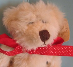 10&quot; Jointed Plush/Stuffed Russ Bears From The Past W/RED Bow &quot;Barnaby&quot; - £11.51 GBP