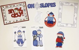My Mind&#39;s Eye On The Slopes &amp; Snow Day Scrapbook Die Cuts Frames 9 Piece Set - £3.98 GBP