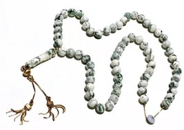 18k Old PRAYER beads Worry beads Antique Agate beads meditation beads tassels - £4,730.98 GBP