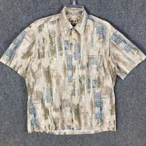 Campia Moda Button Up Shirt Men&#39;s Large Short Sleeve 100% Cotton Adults L - $219.15 MXN