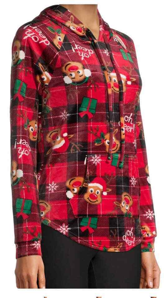 No Boundaries Juniors Christmas Plush Hoodie  Size XS 1 (LOC C3-2021) Item image 5