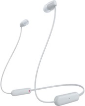 Sony Wi-C100 Wireless In-Ear Bluetooth Headphones With Built-In, White - $42.99