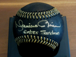Mariano Rivera Enter Sandman Yankees Hof Signed Auto Black Oml Baseball Jsa Loa - £392.26 GBP