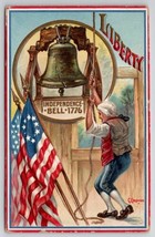Patriotic Artist C Chapman Liberty Independence Bell Postcard C23 - £3.89 GBP