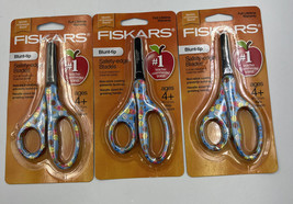 Fiskars Blunt-Tip Scissors For Kids Safety Edge Blades Age 4+ Ice Cream Set of 3 - £4.45 GBP