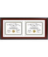 Mahogany Double Diploma Horizontal Frame  - $69.35 CAD+