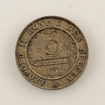 1900 Belgique 5 Centime Dutch Inscription (XF) Extra Fin État - $749.42 MXN