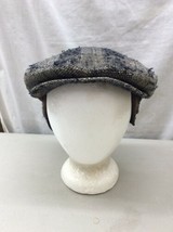 Vintage English CABBIE FLAT CAP Newsboy golf Gatsby Greek Driving Ivy Ear Flaps - £55.05 GBP