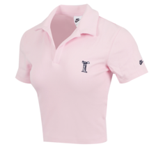 Nike NSW Sportswear Polo Women&#39;s Casual T-Shirts Tee Pink Asia-Fit HJ6852-663 - £51.32 GBP