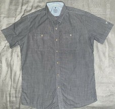 Kuhl Button Down Shirt Gray Short Sleeve Two Pockets Mens Size Medium - $29.70