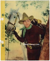 Col. Tim McCOY- Columbia STAR-IN Action Color Photo &amp; Facts &#39;30s Dixie Cup Promo - £27.45 GBP