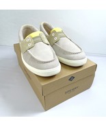 New Sperry Men&#39;s Outer Banks 2-Eye Boat Shoe Gray Yellow Suede - £19.61 GBP