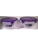 2ea 6.38Cup Sure Fresh Dry/Cold/Freezer Food Storage Containers W Clip-L... - $18.69
