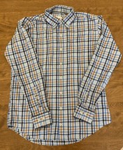 Peter Millar Shirt Men’s L 100% Cotton LightWeight Plaid Button Down Long Sleeve - £12.52 GBP