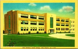 John McNeese Junior College Lake Charles Louisiana LA UNP Linen Postcard E11 - £4.06 GBP