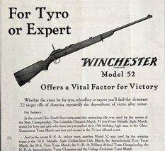1931 Winchester Model 52 Rifle .22 Caliber Advertisement Guns Firearms L... - £31.44 GBP