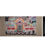7X5FT Retro Diner 50s Party Backdrop - Rock and Roll Sock Hop 1950s Deco... - $17.33