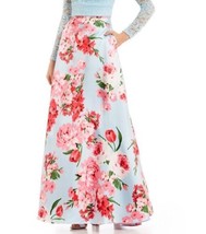 B Darlin Size 5/6 High Waisted Floral Print Full Length Ballgown Maxi Skirt NEW - £33.17 GBP