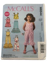 McCalls Sewing Pattern M6544 Laura Ashley Shirt Romper Pants UC Toddler Sz 2 - 5 - $8.99