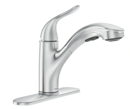 Moen 87557 Brecklyn Pull-Out Sprayer Kitchen Faucet w/Power Clean - Chrome READ - £61.61 GBP