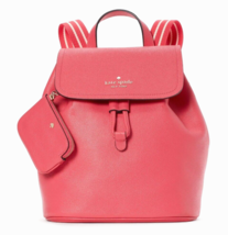 New Kate Spade Rosie Medium Flap Backpack Pink Peppercorn - £106.24 GBP