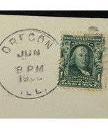 Benjamin Franklin 1 Cent Green Stamp 1902 Postcard 120 Years Old - £185.83 GBP