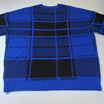 ASOS Design Men's Blue & Black Long Sleeve Flannel Pullover Sweater Size Medium image 15