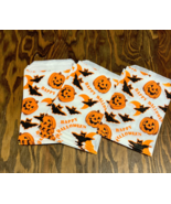 Vintage small Happy Halloween paper trick or treat bag lot pumpkin bat p... - €16,84 EUR